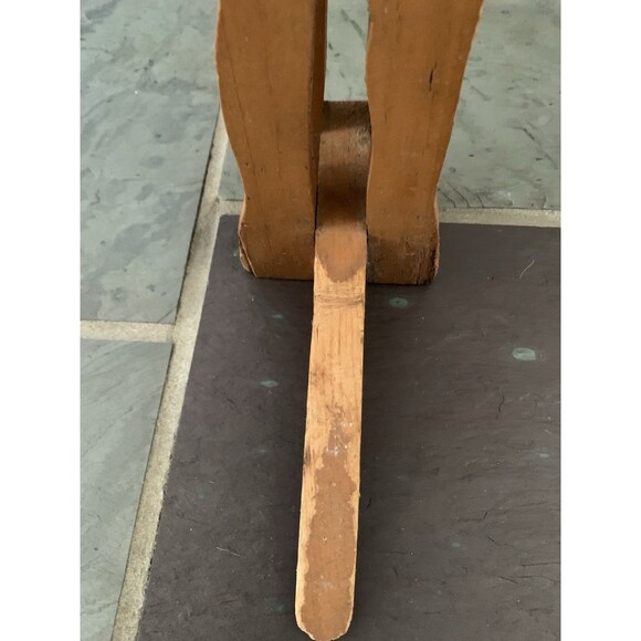 Handmade Wood Kitty Cat Doorstop Country Decor Folk Art Primitive Large Vintage - Picture 7 of 7